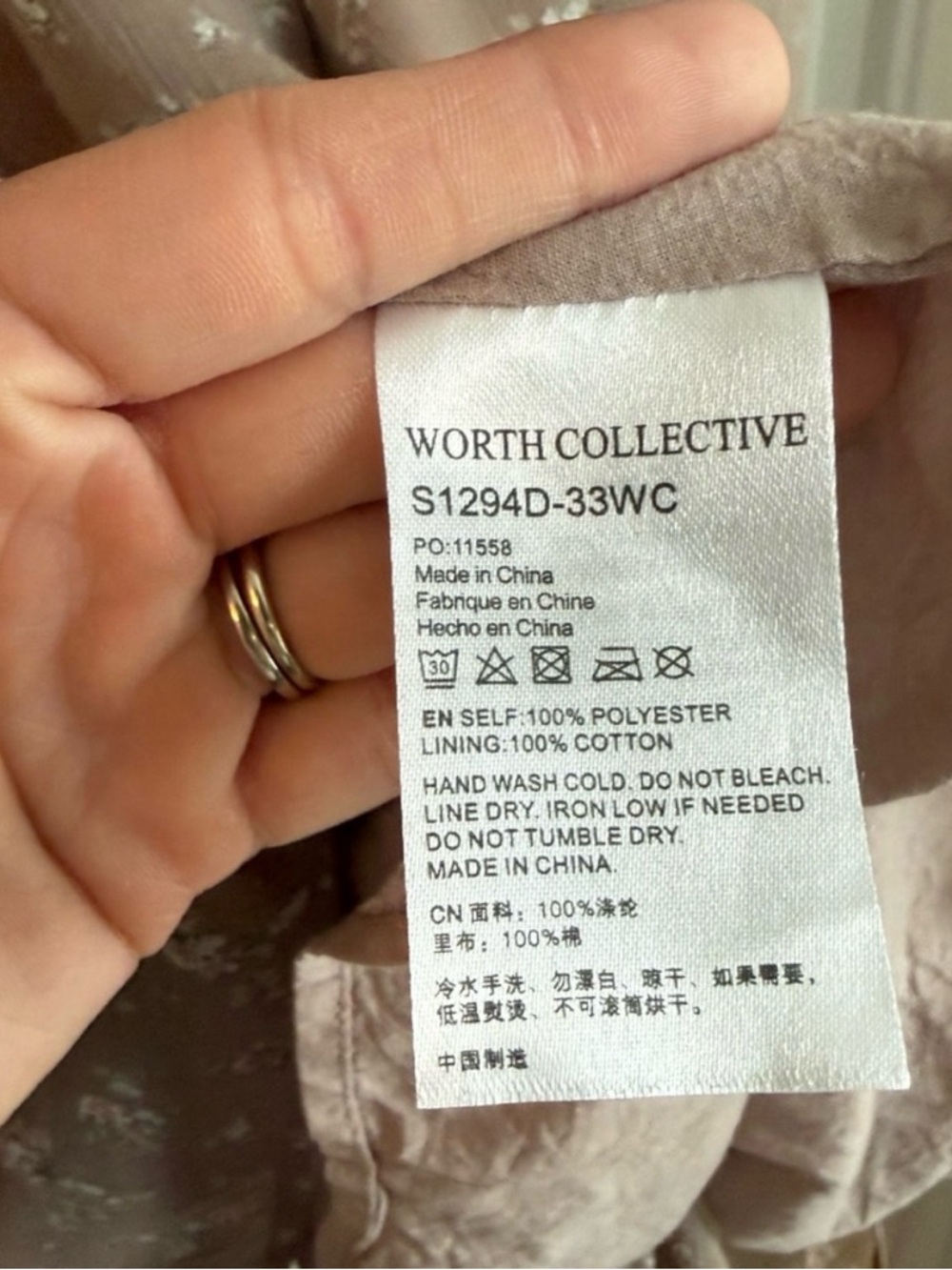 Worth Collective Harlow taupe floral maxi dress, size S - Picture 3 of 5